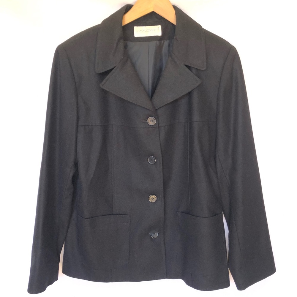 Sandro Wool Black. Jacket Coat Women’s 12